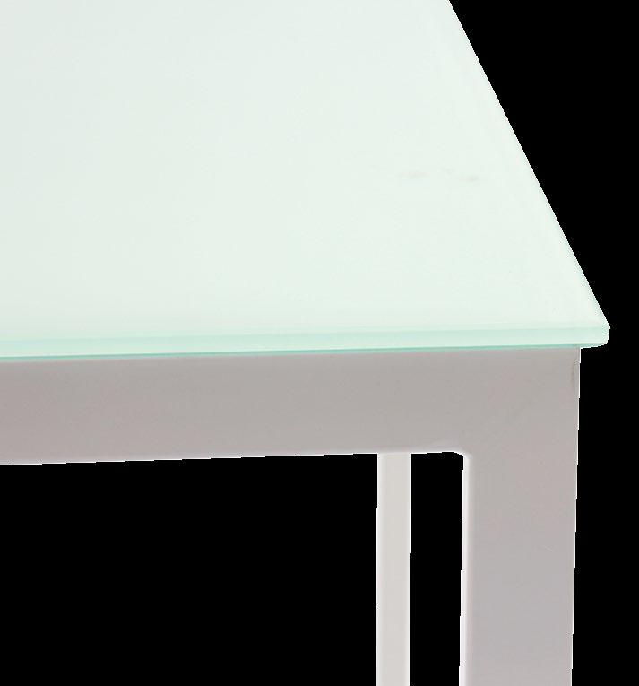 COLOR: LEGS: chrome, GLASS: white glass AF