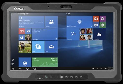 Getac A140 Fully Rugged Tablet 14" z Windows 10 Ekran 14" HD lub FHD opcjonalnie w technologii Sunlight Readable Wytrzymałość zgodna z MIL-STD-810G i szczelność na poziomie IP65 Pojemnościowy ekran