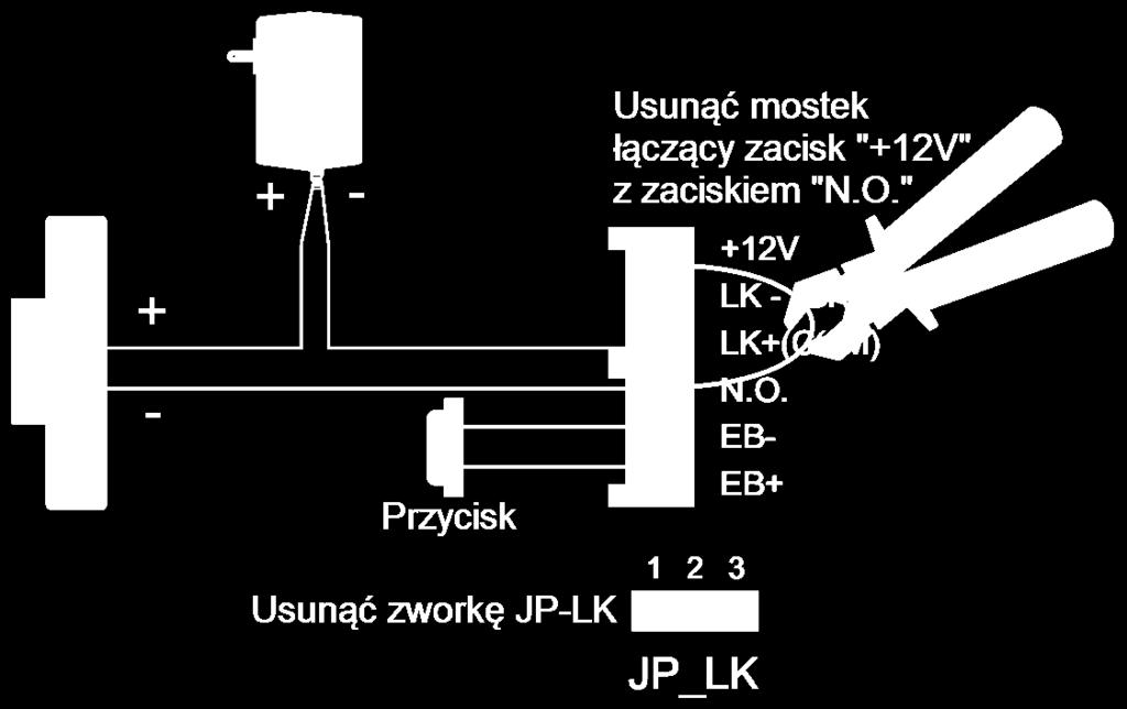 napięciem), zasilanie rygla z dodatkowego zasilacza Rys.