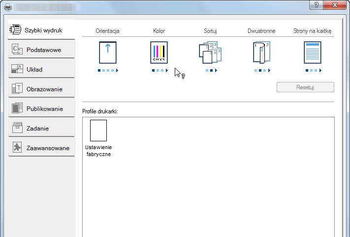 Drukowanie z komputera > Ekran ustawień drukowania w sterowniku drukarki Nr Opis 2 [Profile] Ustawienia sterownika drukarki można zapisywać w profilach.