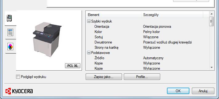 Drukowanie z komputera > Drukowanie z komputera Drukowanie z komputera W niniejszej części opisano metodę drukowania z wykorzystaniem KX DRIVER.