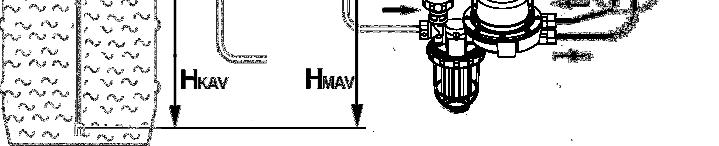 Maksymalna wysokość przewodu ssącego, prowadzonego poniżej poziomu oleju Aby zapobiec wyciekowi oleju z instalacji, w razie jej rozszczelnienia na przewodzie ssącym, należy zamontować zawór