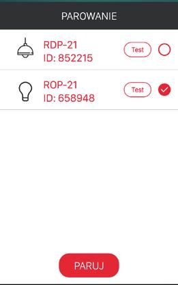 UWAGA: W niektórych sytuacjach (głównie przy większej liczbie odbiorników), aby poprawnie zarejestrować je w systemie należy kilkukrotnie wywołać metodę parowania urządzeń za każdym
