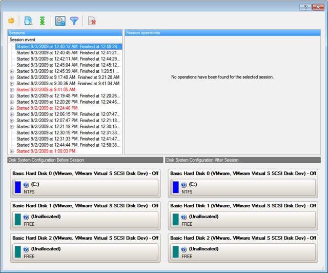 zobaczenia układu dysku przed i po operacji, co jest bardzo wygodne. Aby zobaczyć dzienniki wykonanych operacji wywołaj okno dialogowe View Logs w Main Menu: Tools > View Log Files.