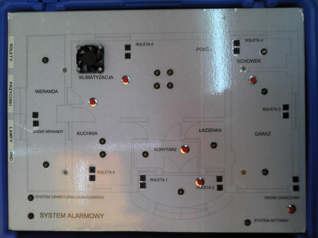 Podstawy Automatyki Teletask 4 Rysunek 5: Widok poglądowy stanowiska laboratoryjnego Teletask - model jednego piętra domku jednorodzinnego 2 Opis stanowiska Stanowisko laboratoryjne Teletask składa