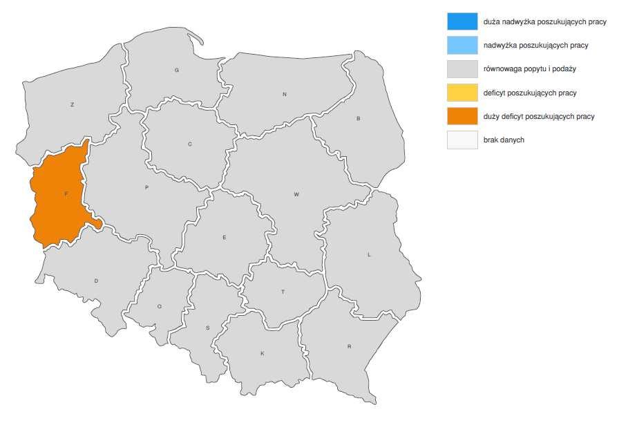 nowej metodologii zamiast wskaźnika intensywności nadwyżki/deficytu zawodów dokonuje się wyboru zawodów deficytowych i nadwyżkowych na podstawie trzech wskaźników: wskaźnika dostępności ofert pracy,