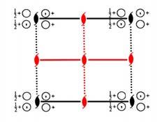 Punkt o pozycji ogólnej poddajemy działaniu wszystkich elementów symetrii Elementy symetrii i punkty odpowiadające pozycji ogólnej przenosimy translacyjnie