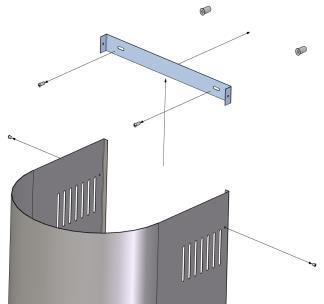 4.2 MONTAŻ KORPUSU OKAPU Otworzyć szybę chwytając za dolną krawędź dolnej szyby (rys.5). Zdemontować aluminiowy filtr tłuszczowy (rys.