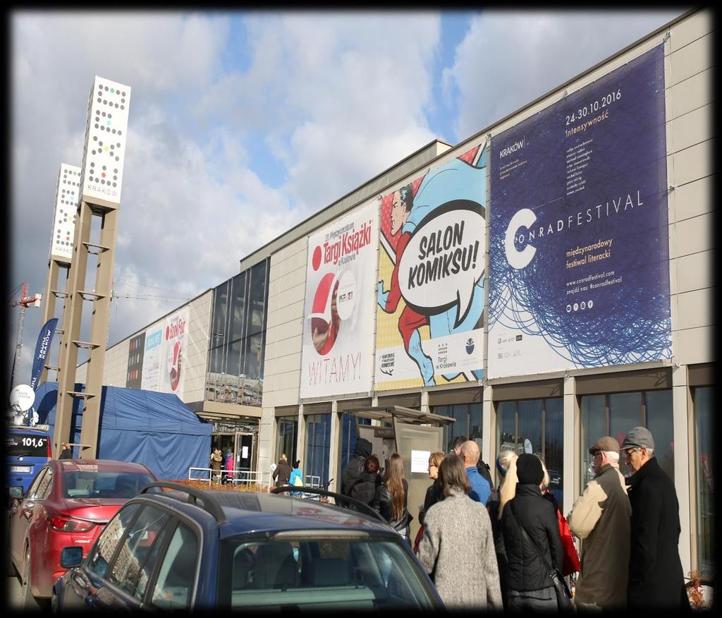 SIATKA WIELKOFORMATOWA Siatka wielkoformatowa na froncie obiektu EXPO Kraków Cena: 7000 zł + 23% VAT Cena zawiera koszt produkcji siatki i