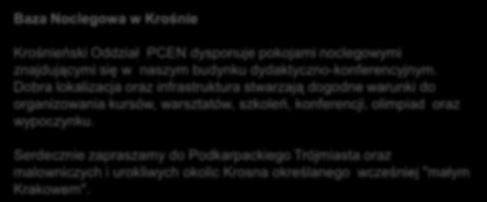 Baza noclegowa OENiPAS w Czudcu Ośrodek położony jest w malowniczej okolicy na Pogórzu Strzyżowsko-Dynowskim w odległości 18 km od Rzeszowa przy drodze prowadzącej do Krosna.