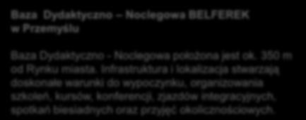 Ośrodek przygotowany jest do prowadzenia wszelkiego rodzaju szkoleń, kursów, konferencji, zjazdów, sympozjów, konkursów, olimpiad.