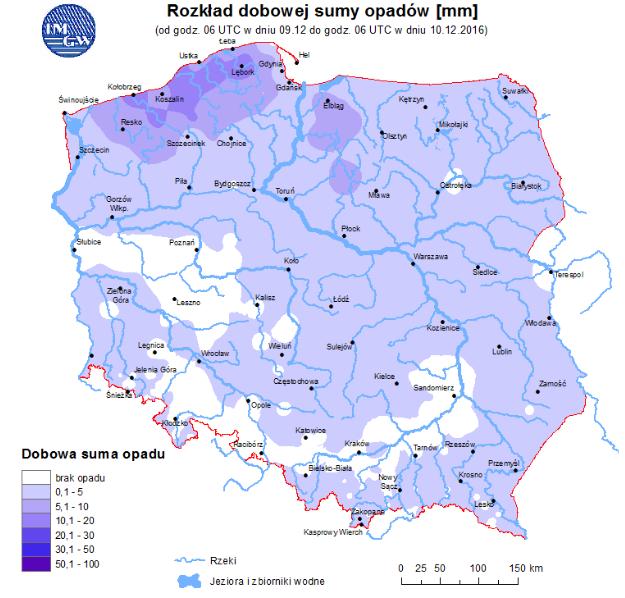 na głównych rzekach Polski