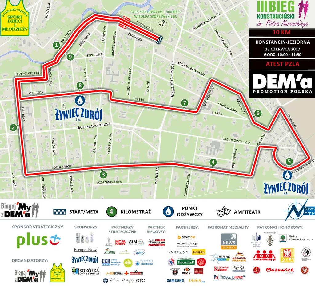 Plan na koniec czerwca? Szybkie 10 km w zielonym Uzdrowisku. Już niedługo III Bieg Konstanciński im. Piotra Nurowskiego! Startujący 25 czerwca br. w godzinach 10:00 11:30 Bieg Konstanciński im.