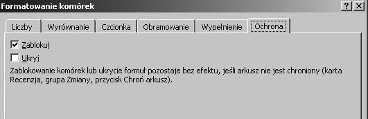 wybierając przycisk Zaznacz wszystko znajdujący się w górnym lewym rogu arkusza (rysunek 7.70)
