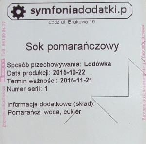 Wst p Dodatek umo liwia wydruku etykiet dla Symfonia Handel (drukarka Zebra GK420d). Wydruk etykiet jest mo liwy dla pozycji dokumentu.