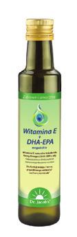 DHA-EPA Witamina E + DHA-EPA Kwasy tłuszczowe omega-3 z mikroalg Kwasy tłuszczowe DHA i EPA: dla utrzymania prawidłowych funkcji mózgu i prawidłowego widzenia (przy codziennym spożyciu min.