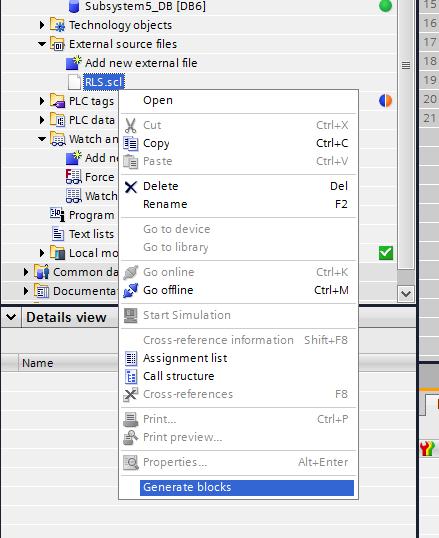 2. Wygenerować bloki funkcyjne z kodu źródłowego (menu pod prawym przyciskiem myszy).