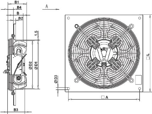 wok/ex wentylatory osiowe wentylatory przeciwwybuchowe Dane techniczne Oznaczenie Obroty synchroniczne [1/min]* Napięcie [V] Moc silnika [W] Stopień ochrony IP Wydatek maksymalny [m3/h] Podciśnienie