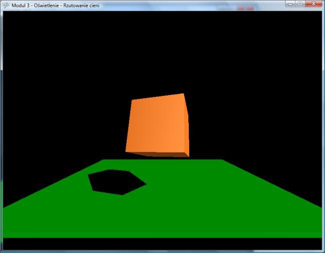 efektcienia.specularcolor = Color.Black.ToVector3(); cieńsześcianu = new Prostopadloscian(this, efektcienia, 1.5f, 1.5f, 1.5f, Color.DarkGreen); this.components.add(cieńsześcianu); Rysunek 11.