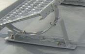 Uchwyt ławy do rąbka podwójnego aluminiowy Ława kominiarska aluminiowa aluminium RAL