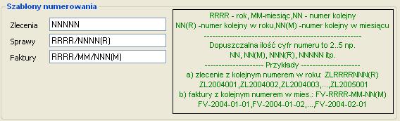 Szablony numerowania (4) Po dokonaniu jakichkolwiek modyfikacji w oknach programu, powinieneś użyć któregoś z dwóch przycisków znajdujących się na pasku narzędziowym z lewej strony okna: