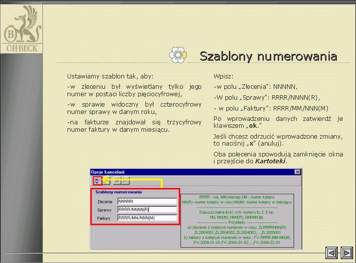 Objaśnienia W niniejszej prezentacji stosujemy następujący układ slajdu: - u góry znajduje się tytuł slajdu, - w tekście umieszczonym z lewej strony okna znajduje się opis danego zagadnienia, - z