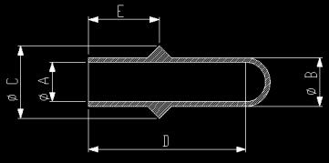 Gewinde Kolor A = B = C = D = E= Ilość w paczce BT 0550/38 M 8 Żółty 4,39 7,39 11,99 30,99 11,99 250 BT 0551/38 M 10 Różowy 5,69 8,71