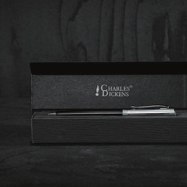 V1350-03 Długopis przekręcany Charles Dickens w ozdobnym