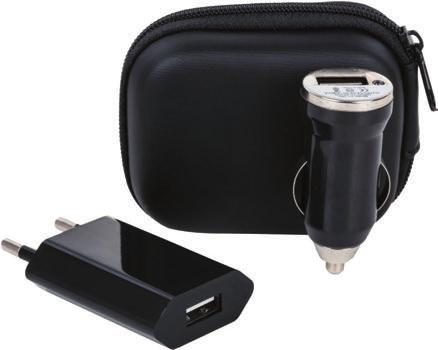 podświetleniem Car power adapter with 2 USB ports and