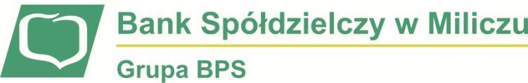 REGULAMIN OTWIERANIA I PROWADZENIA RACHUNKÓW BANKOWYCH DLA KLIENTÓW INSTYTUCJONALNYCH W BANKU SPÓŁDZIELCZYM W MILICZU Załącznik Nr 1 do Uchwały Nr 162/15 Zarządu Banku Spółdzielczego w Miliczu z dnia