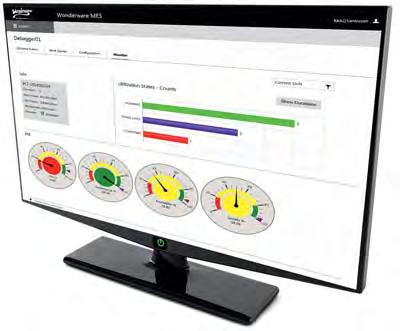 Systemy MES Wonderware MES Performance Zarządzanie wydajnością maszyn i urządzeń śledzenie i raportowanie liczby i czasów trwania przestojów monitorowanie i automatyczne wyliczanie wartości wskaźnika