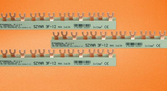 94 Szyny prądowe jednotorowe (1F) Current terminal strips one way (1F) Szyny prądowe trójtorowe (3F) Current terminal strips three way (3F) Numer katalogowy Typ / Type Ilość torów Quantity of ways