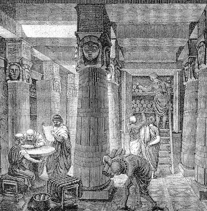 Bibliotekoznawstwo starożytna Biblioteka Aleksandryjska$ 0,5 mln