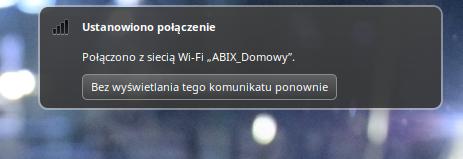 Wybieramy sieć, która na interesuje, klikając myszką na wskaźniku podłączenia sieci, a