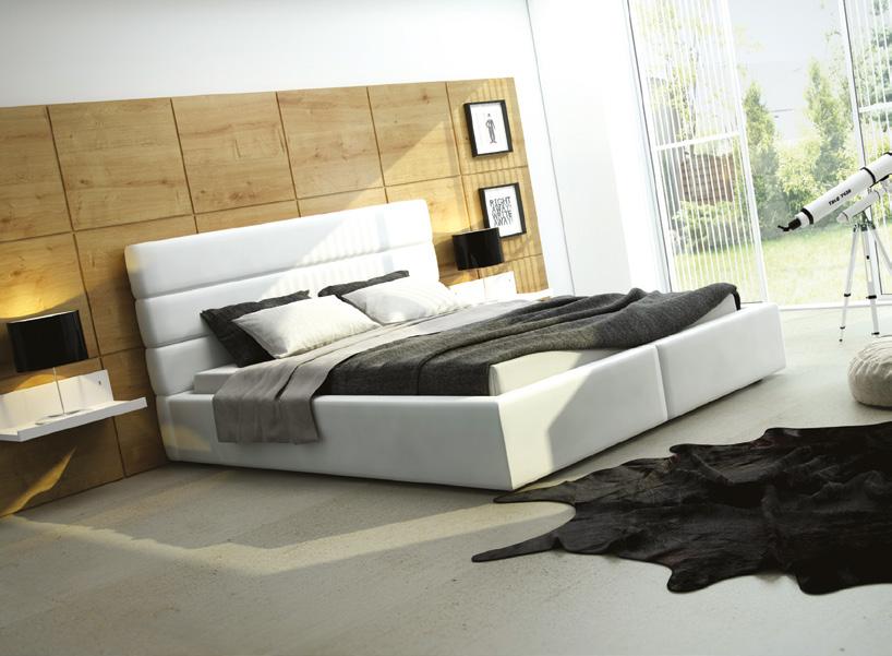 Łóżko dostępne dla materaca o szerokości: 140 - łóżko ma wymiar 162 cm 160 - łóżko ma wymiar 182 cm 180 - łóżko ma wymiar 202 cm 101 cm 233 - dla materaca o dł. 200 cm 182 - dla materaca o szer.