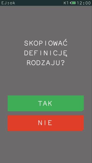 Za pomocą tej funkcji można skasować wcześniej zdefiniowany rodzaj kasjera poprzez wskazanie odpowiedniej pozycji na liście.