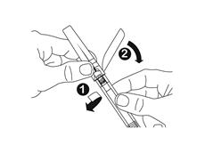 Krok 17: Usuwanie dużych pęcherzyków powietrza ze strzykawki Jeśli w strzykawce znajdują się duże pęcherzyki powietrza należy je usunąć.
