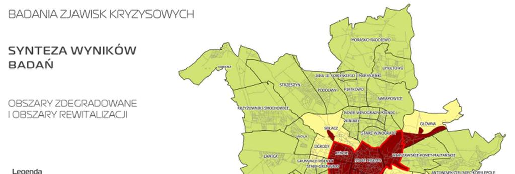 Powierzchnia obszaru rewitalizacji: 9,11% Delimitacja obszaru