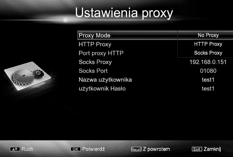 Ustawienia połączenia tylko Ultra Plus: opcja menu umożliwiająca wpisanie parametrów sieci internetowej/wybór sieci w przypadku połączenia WiFi.