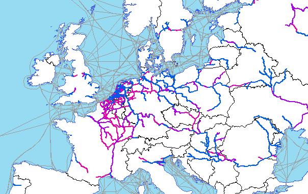 Transport wodny śródlądowy Drogi wodne w Europie Niskie koszty transportu Duża ładowność Niewielkie zanieczyszczenie środowiska