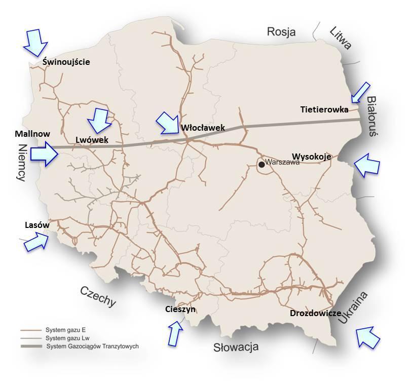 Operator Gazociągów Przesyłowych GAZ-SYSTEM S.A. Informacje podstawowe 2 Punkt wejścia Właściciel Przepustowość tys.