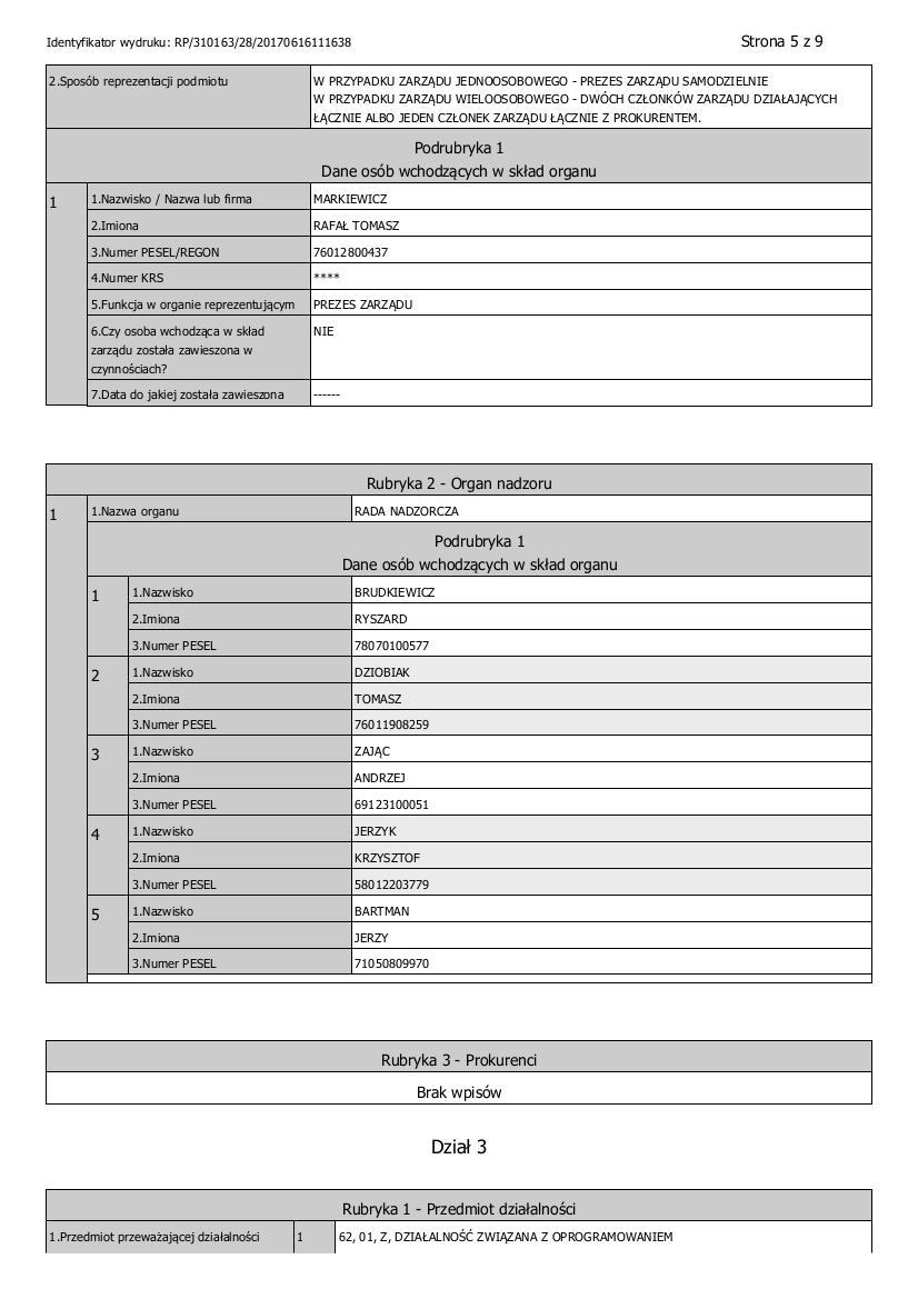 Dokument Informacyjny Parcel