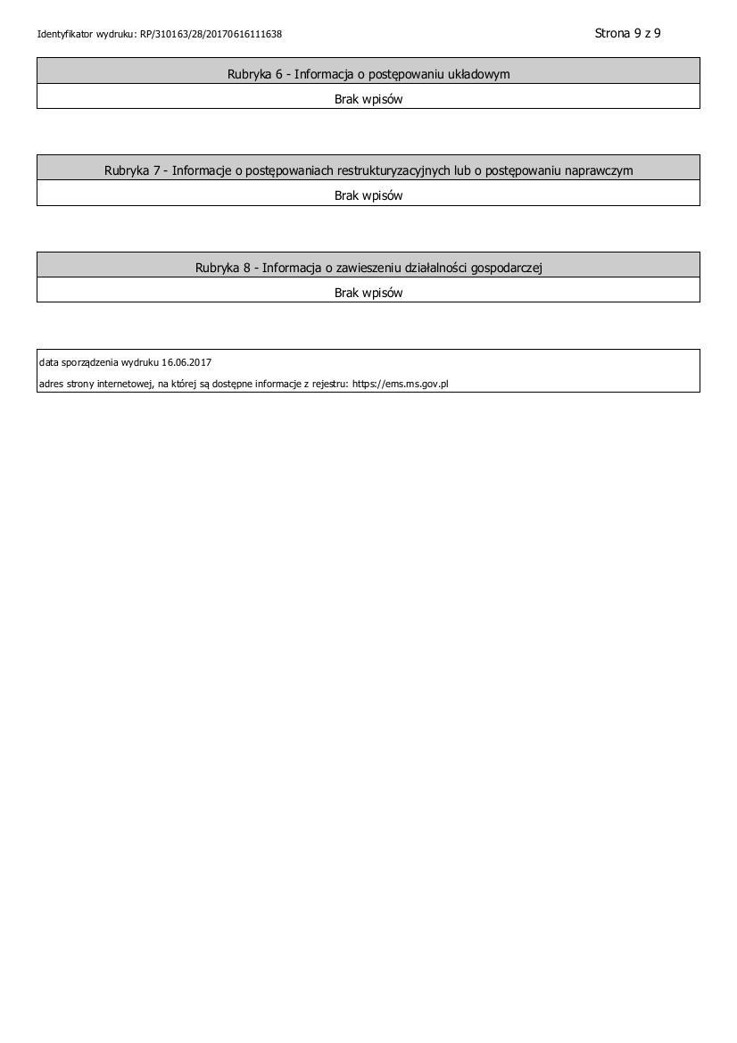 Dokument Informacyjny Parcel