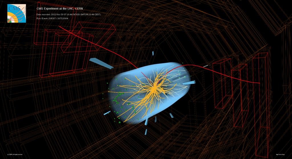 Bardzo rzadki rozpad został zaobserwowany przez CMS Zespół badawczy CMS, CERN 19 lipca 2013 roku CMS zaobserwował ważny rzadki rozpad przewidziany przez Model Standardowy fizyki cząstek.