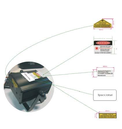 OSTRZEŻENIA I ZASADY BEZPIECZEŃSTWA ZWIĄZANE Z UŻYCIEM LASERA (ciąg dalszy) promienie zamiast dziesiątek/setek, może to świadczyć o uszkodzeniu siatki dyfrakcyjnej i skutkować poziomami światła