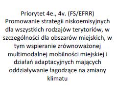 jednocześnie w priorytety UE w zakresie transportu w miastach (plany mobilności miejskiej, zastosowanie na szerszą