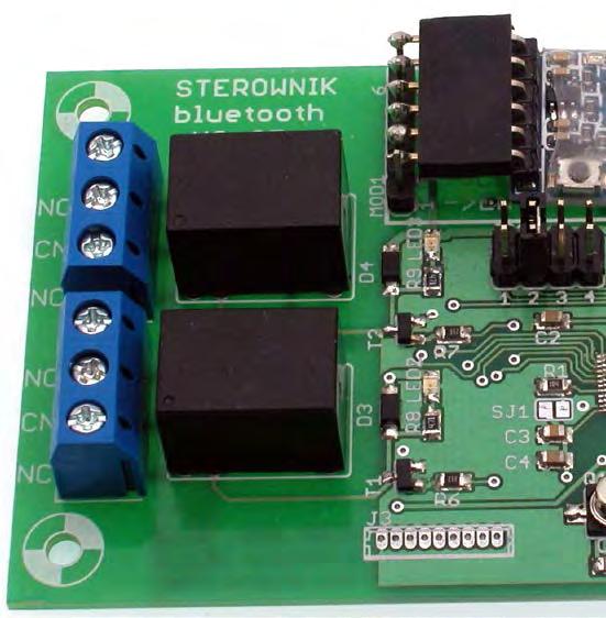 Przełącznik z interfejsem Bluetooth W artykule opisano zdalnie sterowany przełącznik z dwoma przekaźnikami.