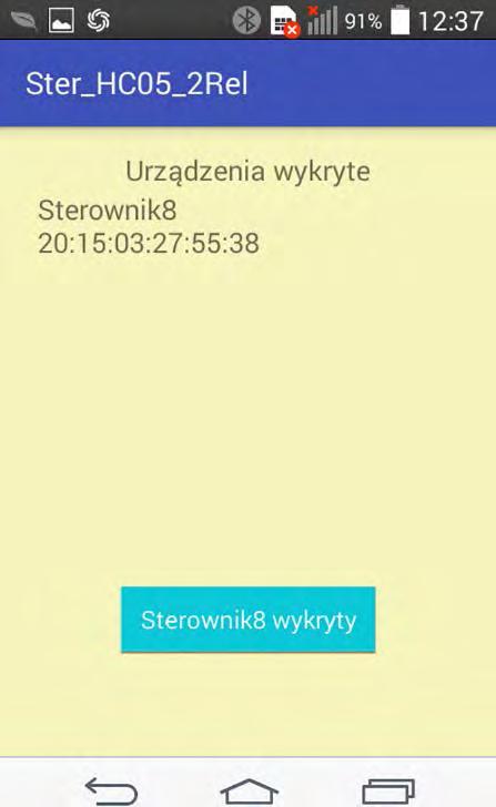 Po uruchomieniu dowolnego programu terminalowego dla testu można wysłać komendę tekstową K_ ON, co powinno spowodować załączenie przekaźnika K i odesłanie potwierdzenia k_on=ok.