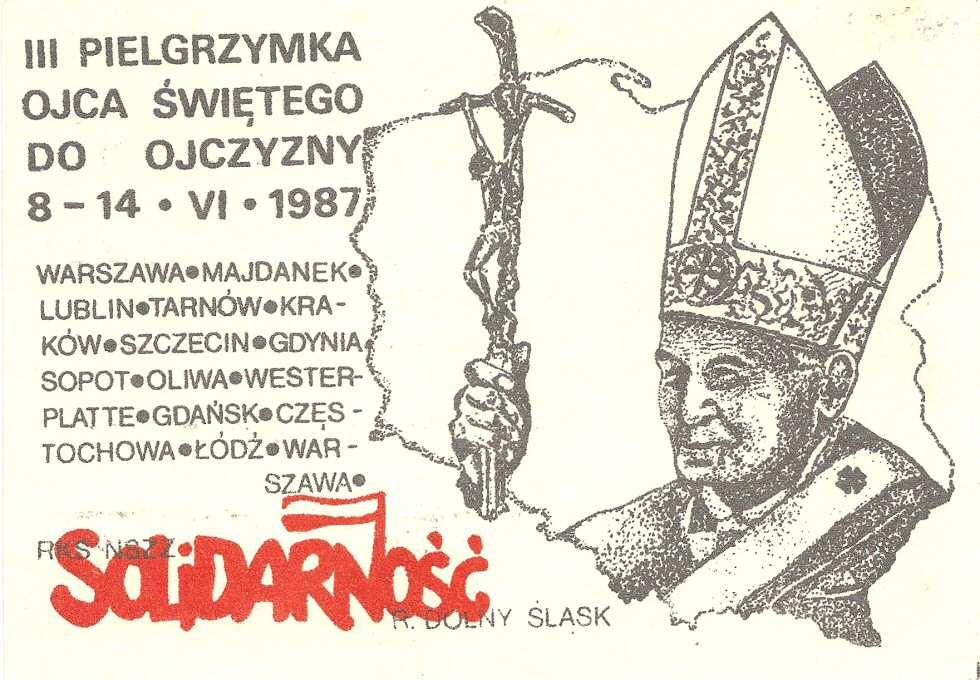 Nnx-09 1987 Nnx-09r 1987 widokówka wydawca nieznany- IIIPIELGRZYMKA OJCA