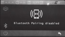 Aktywacja lub dezaktywacja połączenia Bluetooth za pomocą funkcji włącz/ wyłącz 12 w podmenu. Ilustracja 9 12 1.